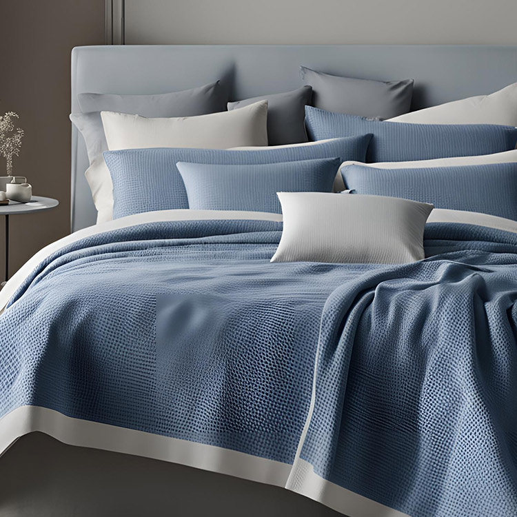 QUILT-BLUE DOBBY, QUILT-BLUE DOBBY
